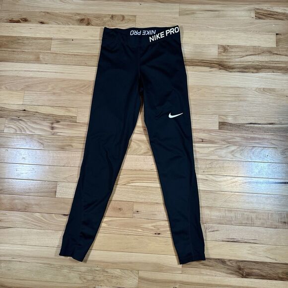 Womens Nike Pro Tights Black Size SMALL Like New - Picture 1 of 3
